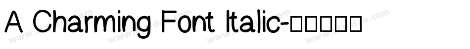 A Charming Font Italic字体转换
